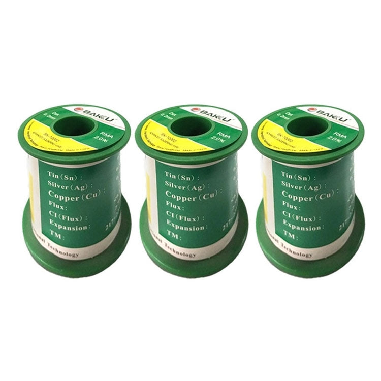BAKU High-purity Low-temperature Solder Wire 63 Degrees Celsius No-clean Tin Wire, BK-10002 0.2mm, BK-10004 0.4mm, BK-10005 0.5mm, BK-10006 0.6mm