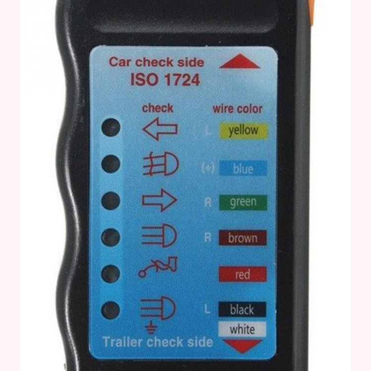 JHT4003 European 12V 7 Pin Car Truck Trailer Plug Socket Tester Wiring Circuit Light Test Tool, JHT4003 7 Pin