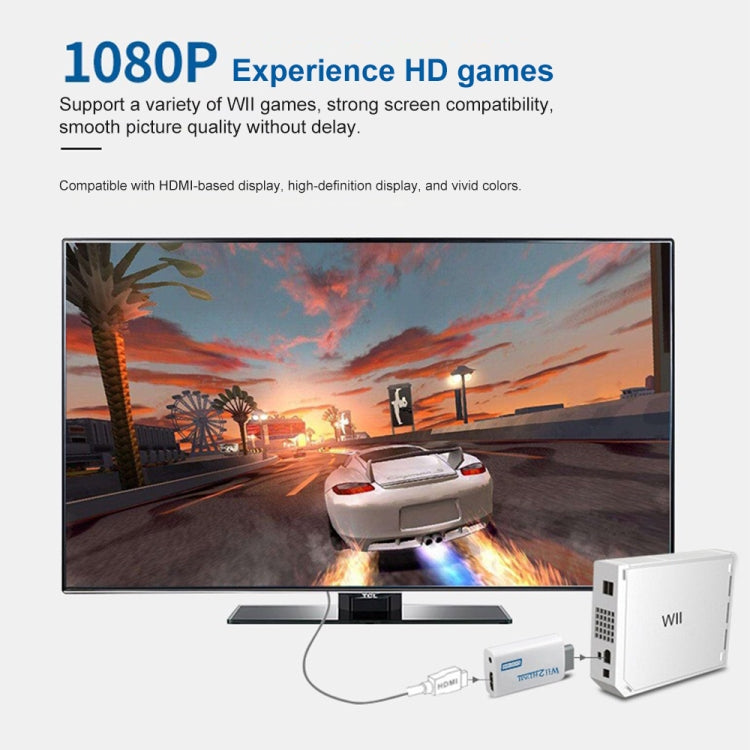 Nintendo Wii Hassle Free Plug and Play for Wii to HDMI 1080p Converter Adapter Wii2hdmi 3.5mm Audio Box Wii-link, To HDMI 1080p Converter Adapter