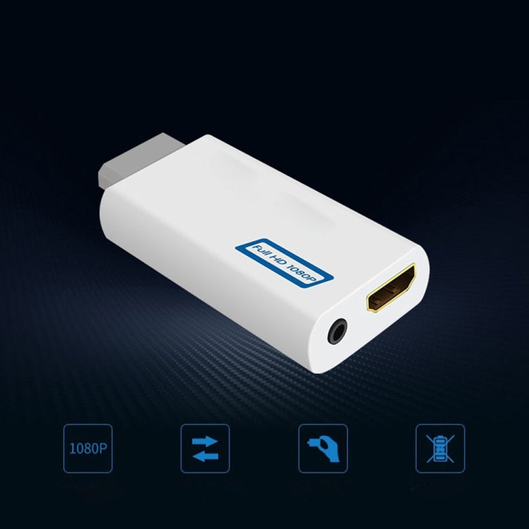Nintendo Wii Hassle Free Plug and Play for Wii to HDMI 1080p Converter Adapter Wii2hdmi 3.5mm Audio Box Wii-link, To HDMI 1080p Converter Adapter