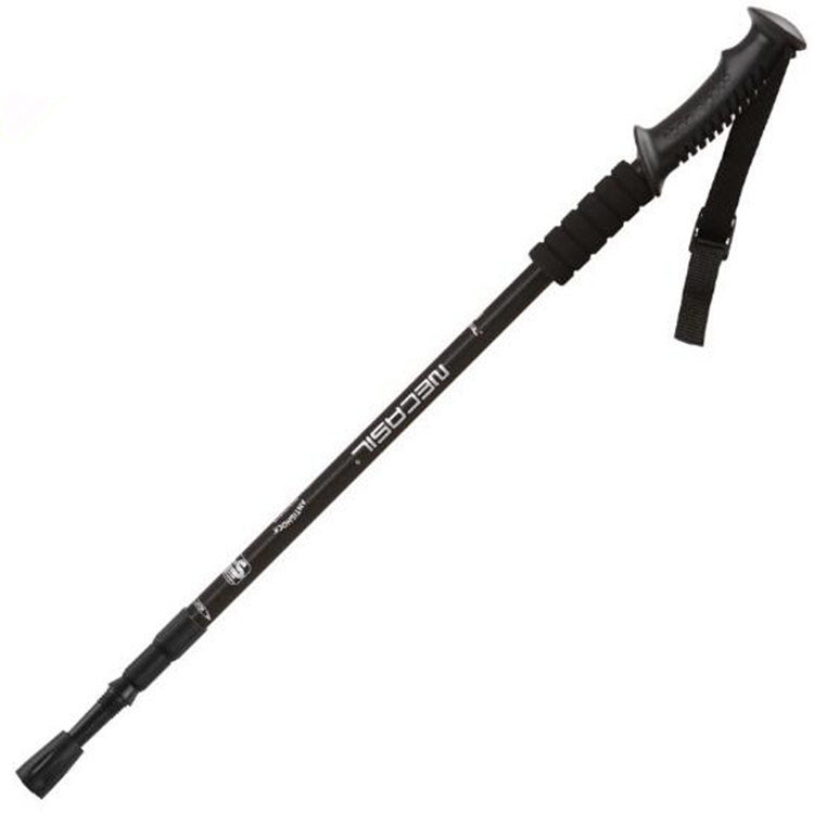 NECASIL Three-section Aluminum Alloy Straight Handle Retractable Trekking Trekking Pole