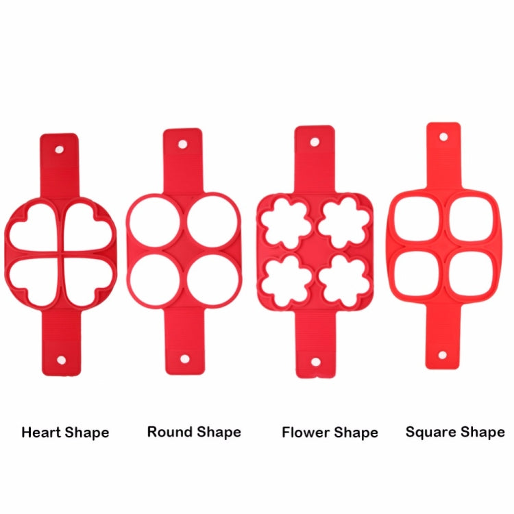 Pancake Maker Nonstick Cooking Tool Round Heart Egg Cooker Pan Eggs Mold, Four square Shape