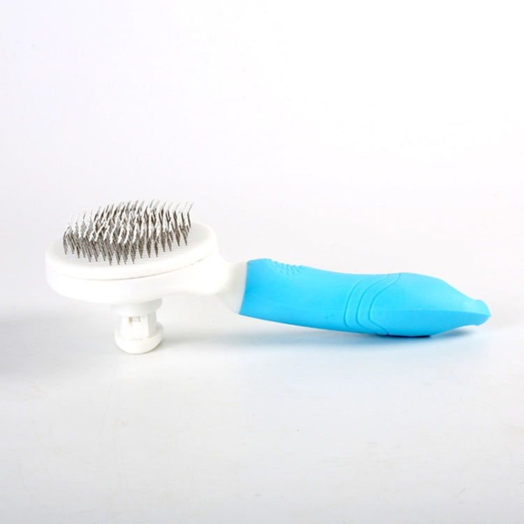 Pet Cat and Dog Hair Removal Beauty Modeling Comb Automatic Hair Loss Self-cleaning Needle Comb, Needle Comb Pink, Needle Comb Green