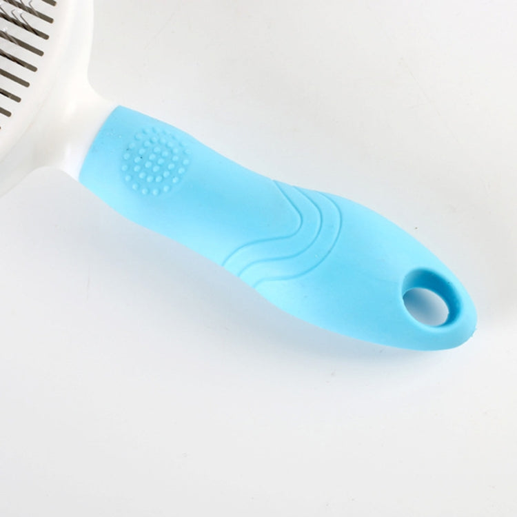 Pet Cat and Dog Hair Removal Beauty Modeling Comb Automatic Hair Loss Self-cleaning Needle Comb, Needle Comb Pink, Needle Comb Green