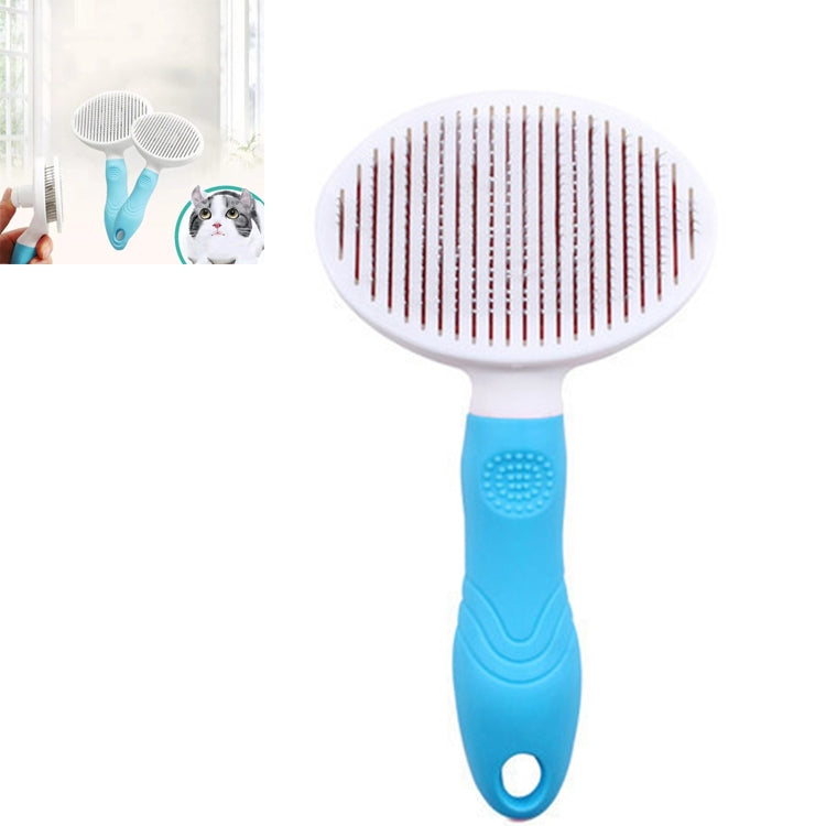 Pet Cat and Dog Hair Removal Beauty Modeling Comb Automatic Hair Loss Self-cleaning Needle Comb, Needle Comb Pink, Needle Comb Green