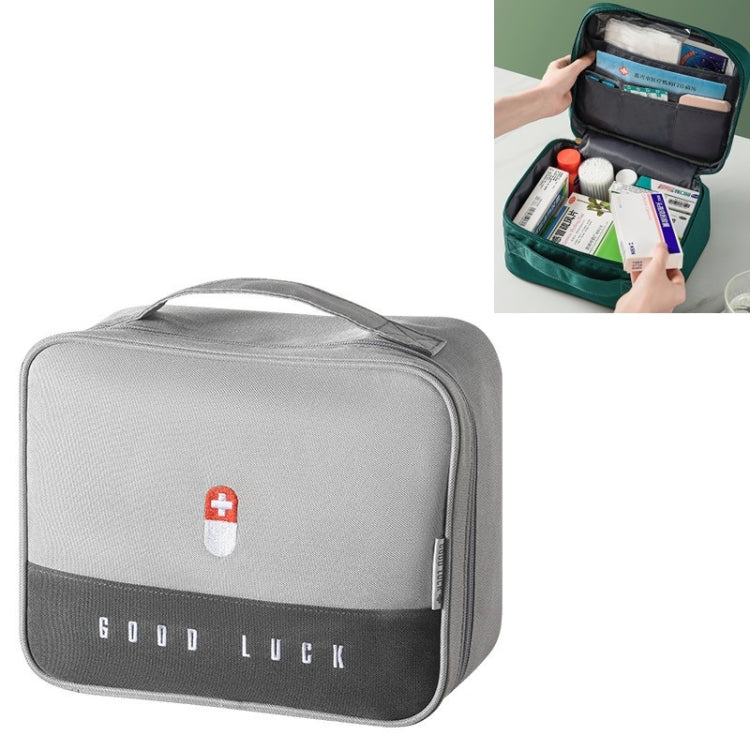 Thickened Large-Capacity Multifunctional Medicine Box Family Portable Storage Bag, Green, Gray, Pink
