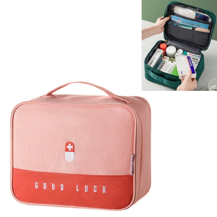 Thickened Large-Capacity Multifunctional Medicine Box Family Portable Storage Bag, Green, Gray, Pink