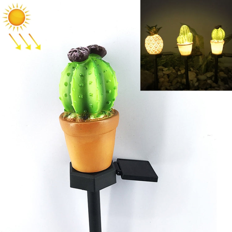 مصباح LED لحديقة الفناء الخارجية، محاكاة نباتات الأصص، مصباح LED لحديقة الفناء، صبار بثلاثة رؤوس، صبار برأس واحد، أناناس