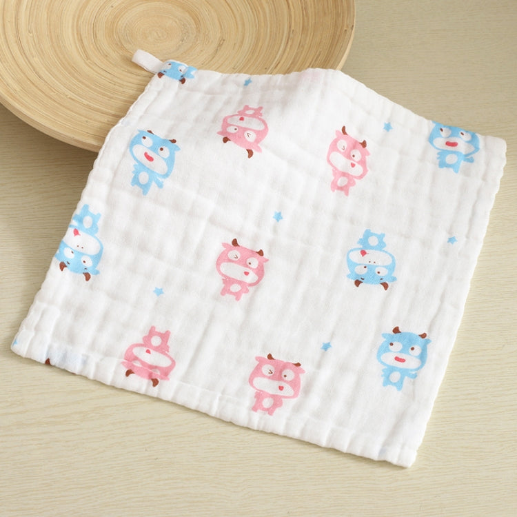 Six-Layer Gauze Cotton Baby Square Handkerchief Saliva Towel Styles Random Delivery, 25x25cm, 30x30cm