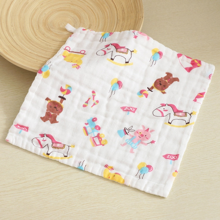 Six-Layer Gauze Cotton Baby Square Handkerchief Saliva Towel Styles Random Delivery, 25x25cm, 30x30cm