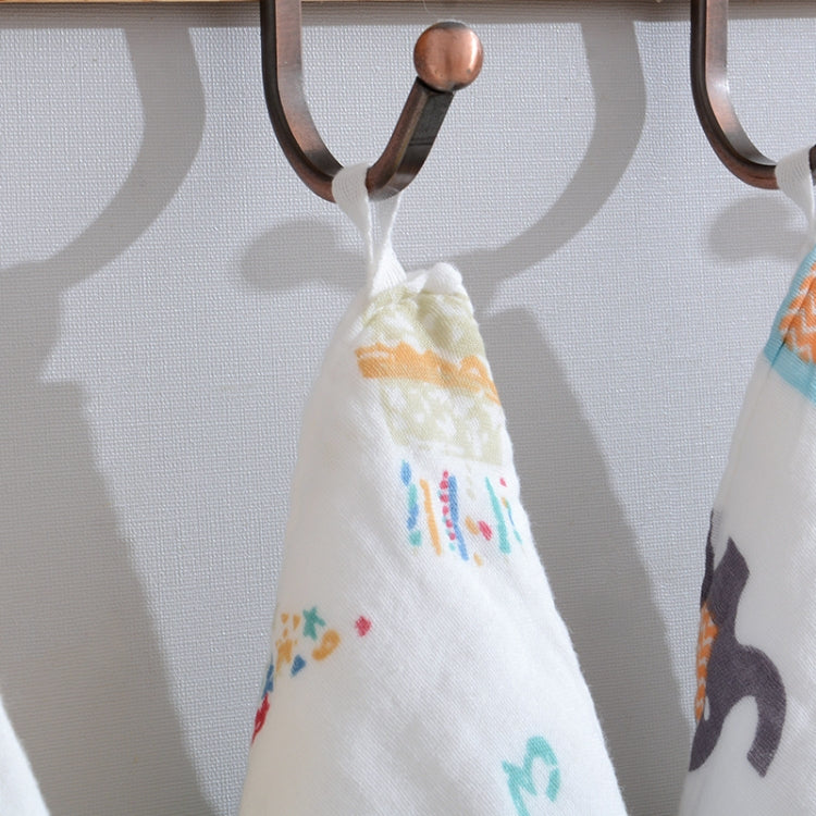 Six-Layer Gauze Cotton Baby Square Handkerchief Saliva Towel Styles Random Delivery, 25x25cm, 30x30cm