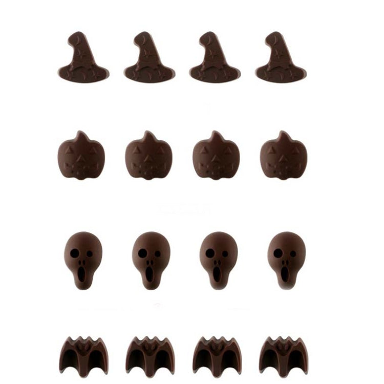Halloween Cartoon Baking Set Chocolate Mold, Skull Shape, Pumpkin Head Shape, Bat Shape