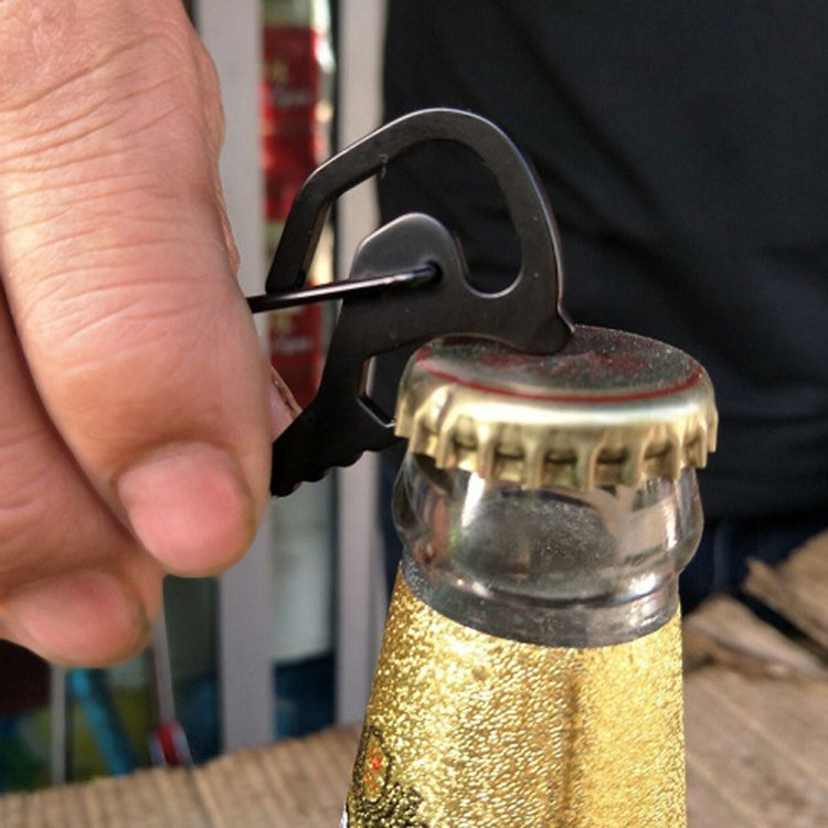 Outdoor Tools Carabiner Hex Driver Bottle Opener Keychain Ring Climbing Accessories