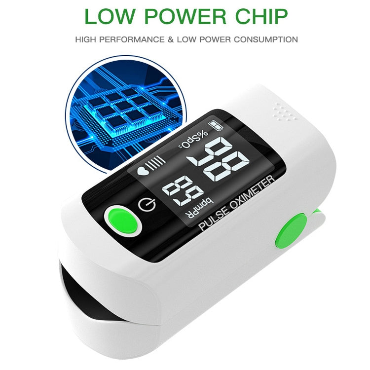 X1805 Oxygen Saturation Detector Medical Monitoring Heart Rate Finger Clip Oximeter, Black, Blue