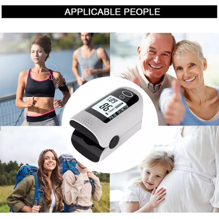 X1805 Oxygen Saturation Detector Medical Monitoring Heart Rate Finger Clip Oximeter, Black, Blue