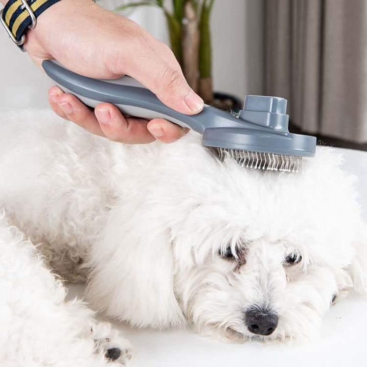 Pet Self-Cleaning Comb Cat Comb Dog Needle Comb Cat Hair Removal Comb Floating Brush, Cherry Blossom Color, Fresh Mint, Gentleman Ash