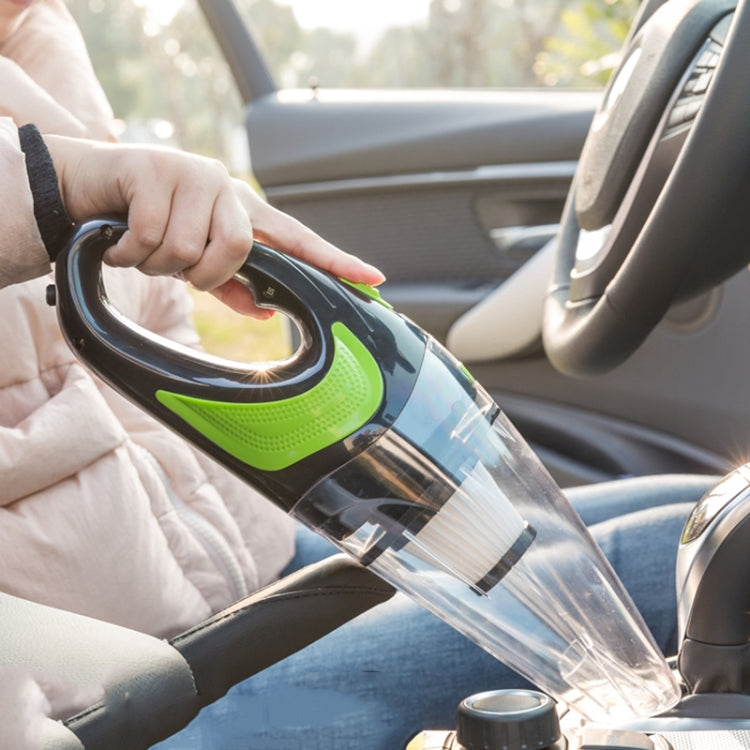 Wireless Car Vacuum Cleaner Handheld Mini Vacuum Cleaner Super Suction Wet And Dry Dual Use Portable Vacuum Cleaner, Transparent+Green, Black+Green, Pink+White