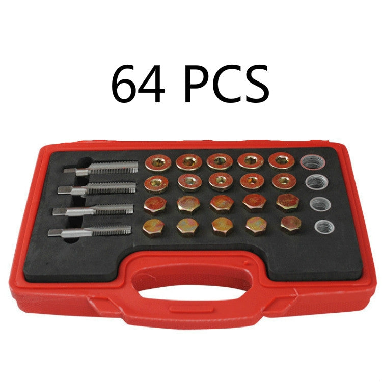 Car Oil Pan Oil Drain Screw Sliding Tooth Repair Tool Oil Bottom Screw, 64 PCS In 1, 114 PCS In 1