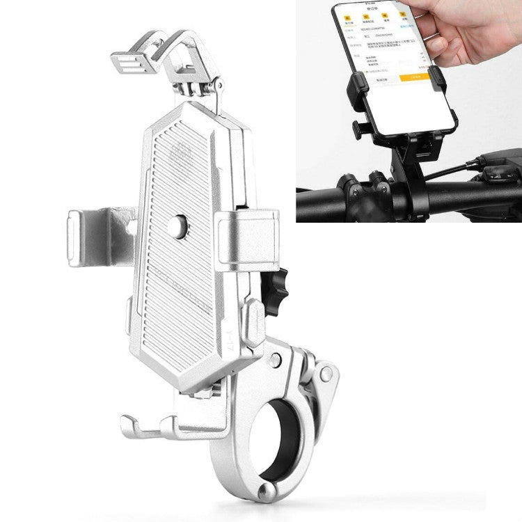 Bicycle Mobile Phone Holder Can Rotate And Adjust Fixed Aluminum Alloy Bracket Automatic Grab Bracket