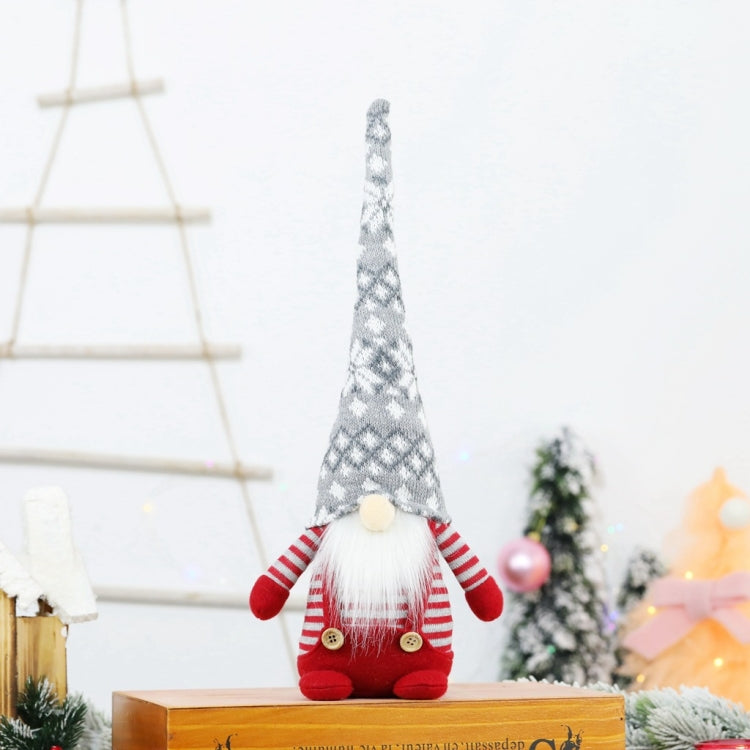 Christmas Decorations Faceless Elderly Dolls Forest Elderly Dolls Christmas Ornaments, (Red Long Hat), (Grey Long Hat)
