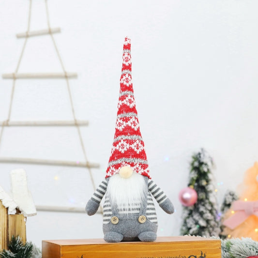 Christmas Decorations Faceless Elderly Dolls Forest Elderly Dolls Christmas Ornaments, (Red Long Hat), (Grey Long Hat)