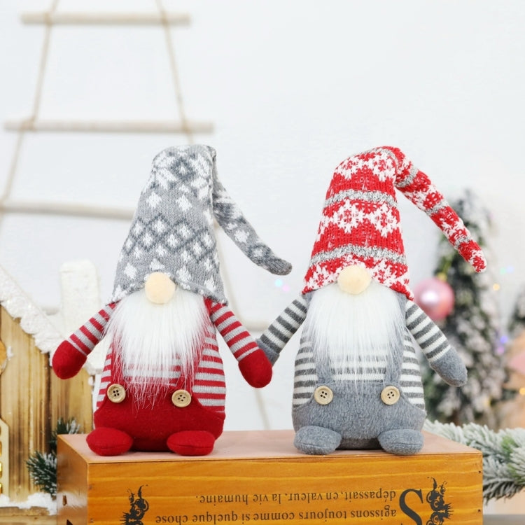 Christmas Decorations Faceless Elderly Dolls Forest Elderly Dolls Christmas Ornaments, (Red Long Hat), (Grey Long Hat)