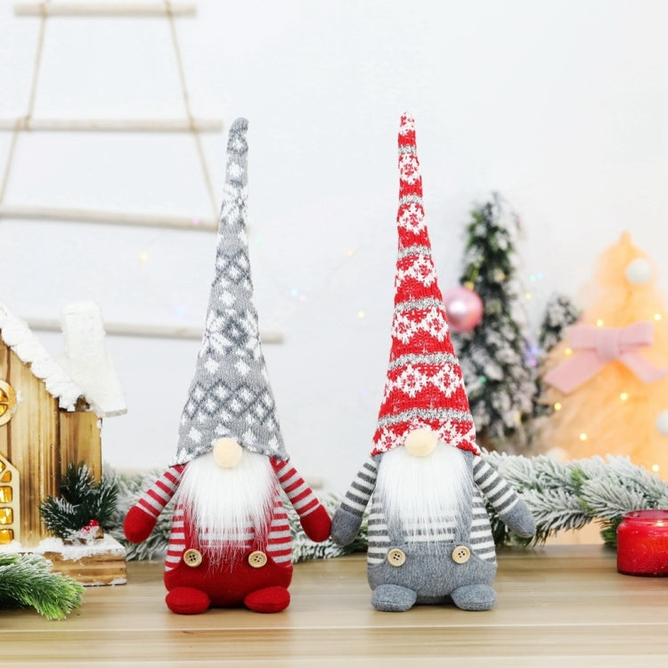 Christmas Decorations Faceless Elderly Dolls Forest Elderly Dolls Christmas Ornaments, (Red Long Hat), (Grey Long Hat)