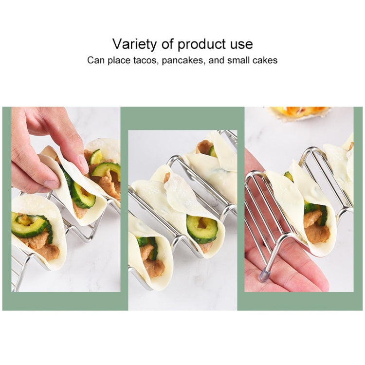 Taco Rack Stainless Steel 304 Taco Rack Taco Pancake Stand, Single Head Double Cup, Single Cup At Both Ends