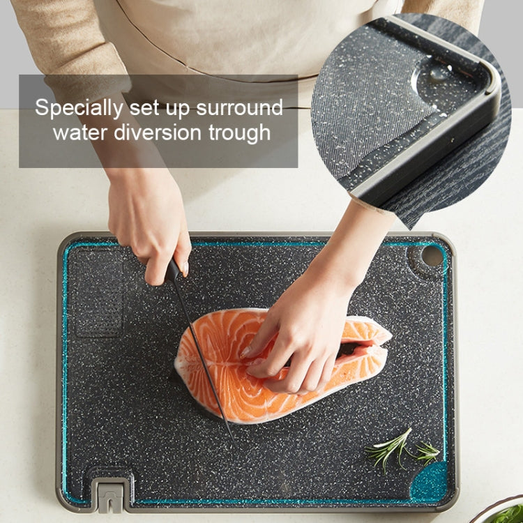 OOU Multifunctional Antibacterial And Mildew Resistant Double-Sided Cutting Board Kitchen Drainable Supplementary Food Cutting Board, Medium, Large