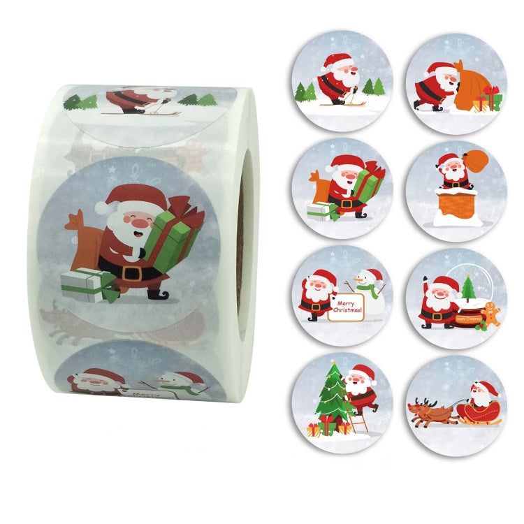 2 PCS Christmas Sticker Santa Claus Holiday Decoration Sticker Label, K-10-38, K-11-38