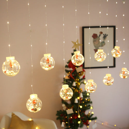 LED Copper Wire Curtain Light Wishing Ball Christmas Decoration String Lights, Random Style Delivery, EU Plug, US Plug