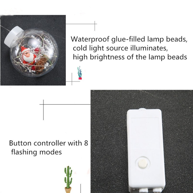 LED Copper Wire Curtain Light Wishing Ball Christmas Decoration String Lights, Random Style Delivery, EU Plug, US Plug