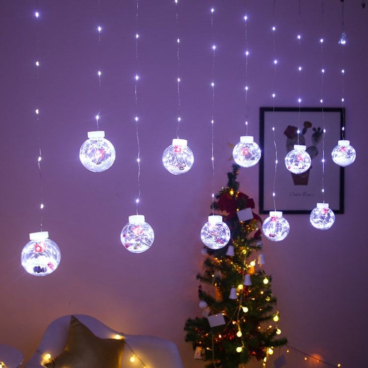 LED Copper Wire Curtain Light Wishing Ball Christmas Decoration String Lights, Random Style Delivery, EU Plug, US Plug