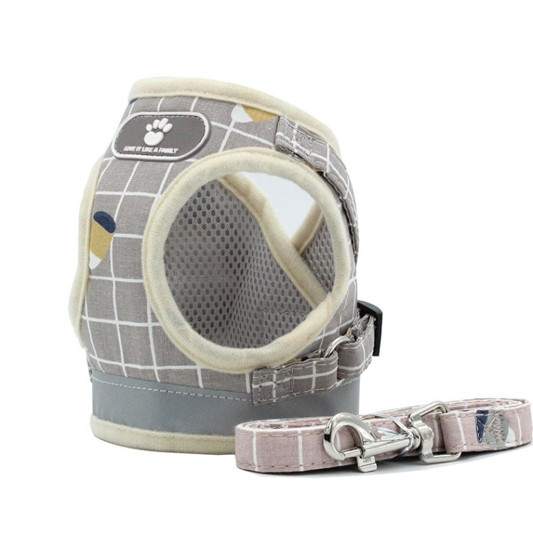 Reflective & Breathable Vest Traction Rope Pet Chest Leash, XS, S, M, L, XL