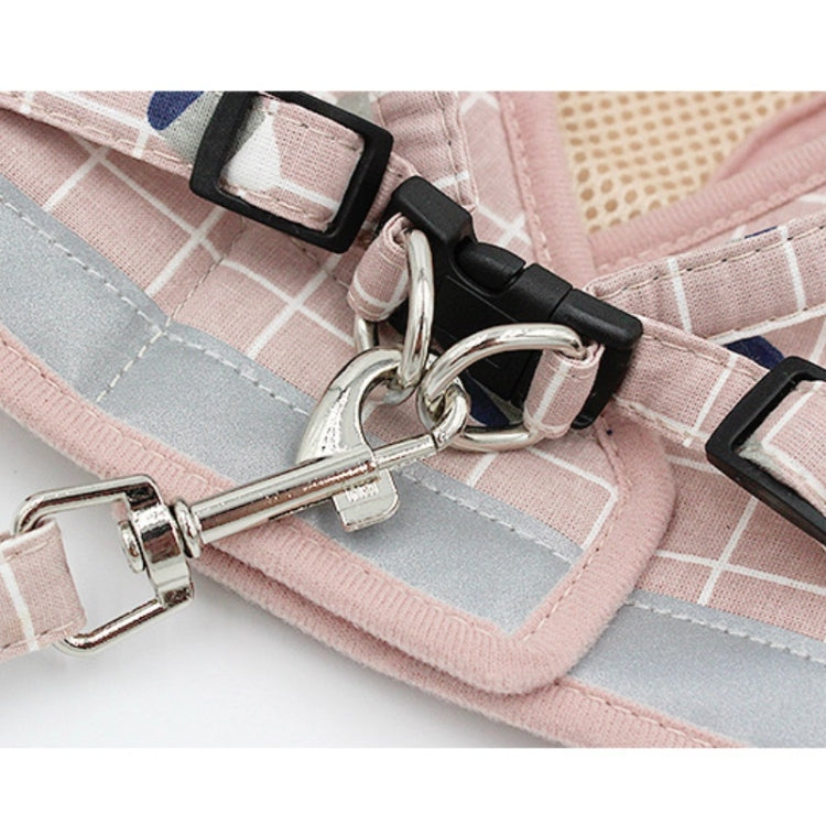 Reflective & Breathable Vest Traction Rope Pet Chest Leash, XS, S, M, L, XL