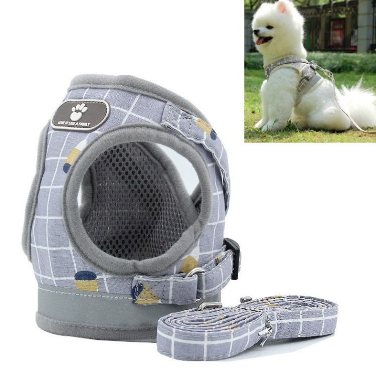 Reflective & Breathable Vest Traction Rope Pet Chest Leash, XS, S, M, L, XL