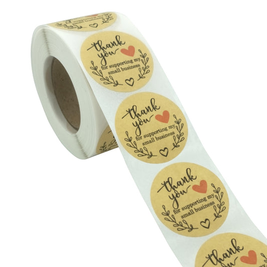 Rolls Thank You Stickers Baking Gift Sealing Sticker Wedding Holiday Label, Size: 5.0cm / 2inch, 2.5cm / 1inch 3 PCS, 3.8cm / 1.5inch 3 PCS, 5.0cm / 2inch