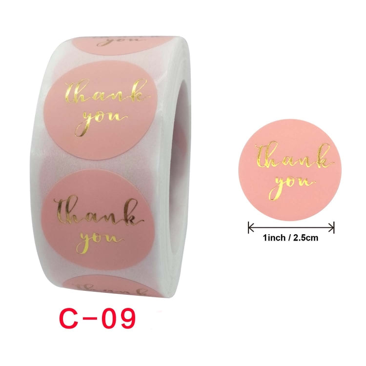 5 PCS  Hot Stamping Thank You Sticker Seal Sticker  Gift Wedding Decoration, C-09, C-04, C-10, C-11, C-21-25