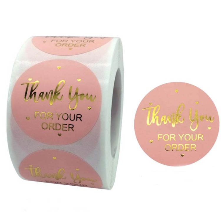 Roll Pink Hot Stamping Thank You Sticker Self-Adhesive Film Sticker  Envelope/Holiday Gift Decoration, C-06-38, C-07-38, C-08-38, C-09-38