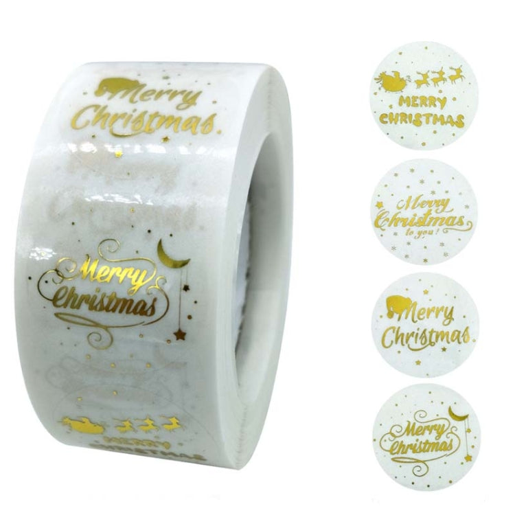 3 PCS  Roll TransparentHot Gold Stickers Christmas Stickers Holiday Gift Stickers, K-21-25, K-25-25