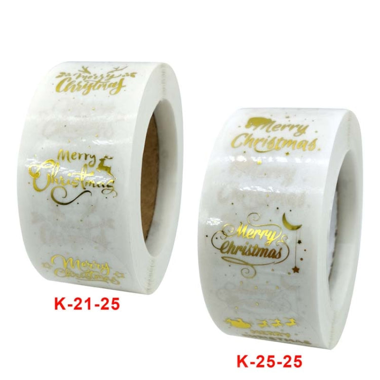 3 PCS  Roll TransparentHot Gold Stickers Christmas Stickers Holiday Gift Stickers, K-21-25, K-25-25