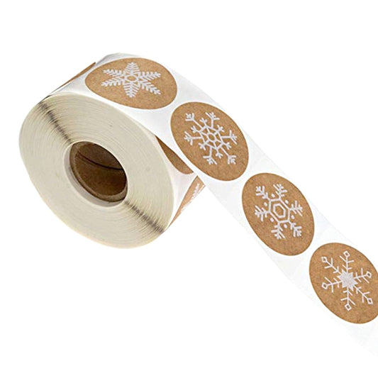 3 PCS Roll Sticker Cowhide Sticker Label Happy Christmas Decoration Label, 2.5cm / 1inch   3 PCS