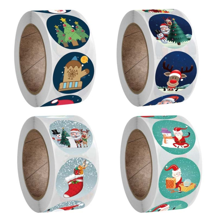 3 PCS  Roll Sticker Christmas Day Gift Decoration Gift Series Sticker Label, K-27-25, K-28-25, K-29-25, K-30-25