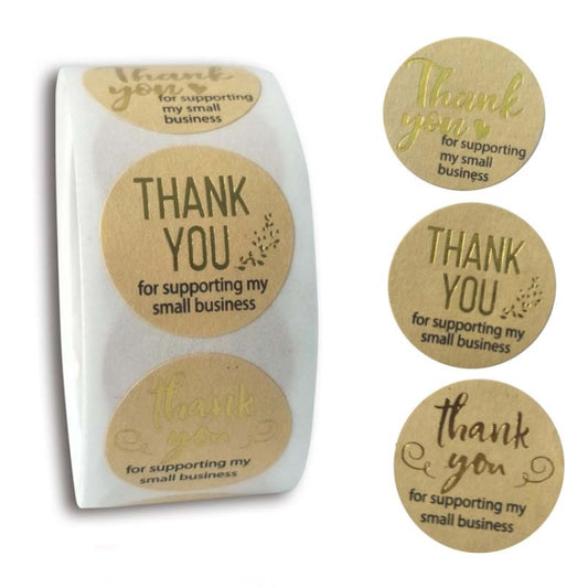 Roll Kraft Paper Hot Stamping Thanks You Baking Sticker Label