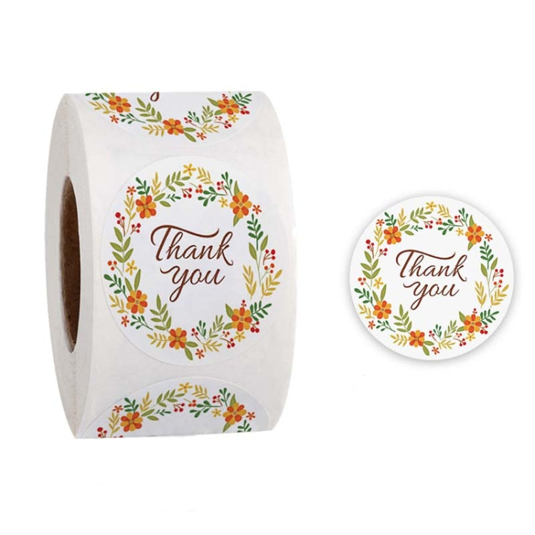 Roll Seal Sticker Thank You Sticker Flower Decoration Sticker Label, A-56, A-57, A-58, A-59