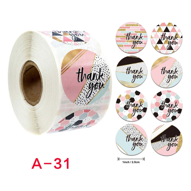 Roll Seal Sticker Thank You Handmade Wedding Decoration Sticker Label, A-31, A-32