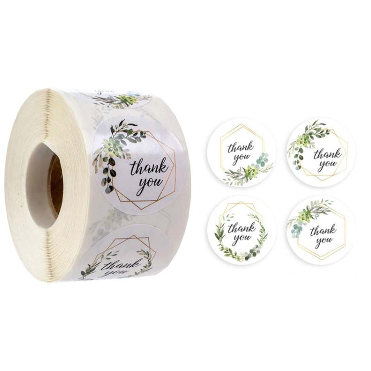 Roll Flower Thank You Sticker Birthday Party Wedding Decoration, A-13, A-14, A-15, A-16