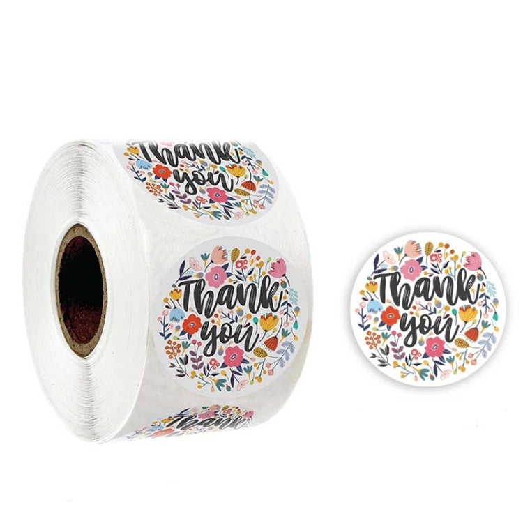 Roll Flower Thank You Sticker Birthday Party Wedding Decoration, A-13, A-14, A-15, A-16