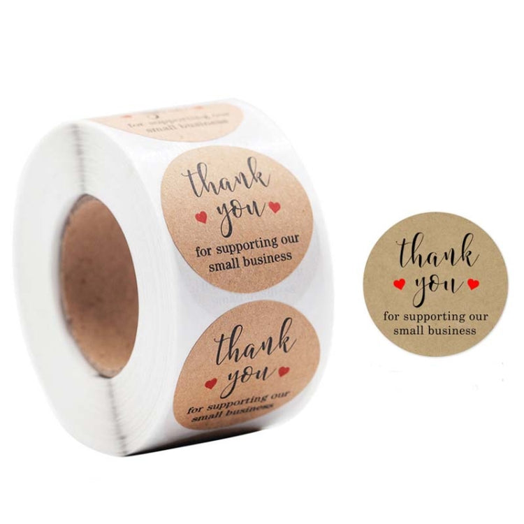 Kraft Paper Roll Sticker Thank You Sticker Label Red Love Envelope Decoration, B-09, B-10, B-11, B-12