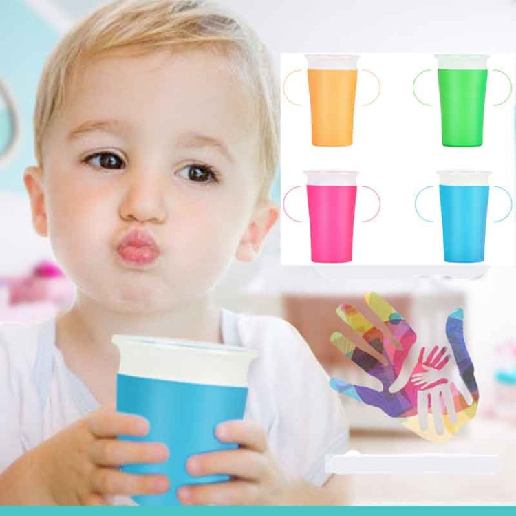 كوب شرب تعليمي للأطفال يدور 360 درجة مع مقبض مزدوج